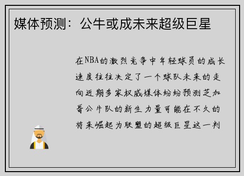 媒体预测：公牛或成未来超级巨星